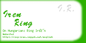 iren ring business card